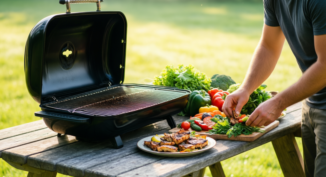 char-broil grill2go x200 review — lifestyle photo showing Char-Broil X200 Grill2Go - in use