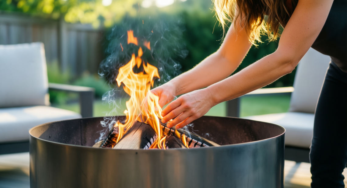 solo stove bonfire 2.0 uk — lifestyle photo showing Solo Stove Bonfire 2.0, in use