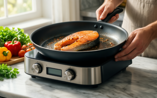tramontina non-stick frying pan — lifestyle photo showing Tramontina Non-Stick Frying Pan in use