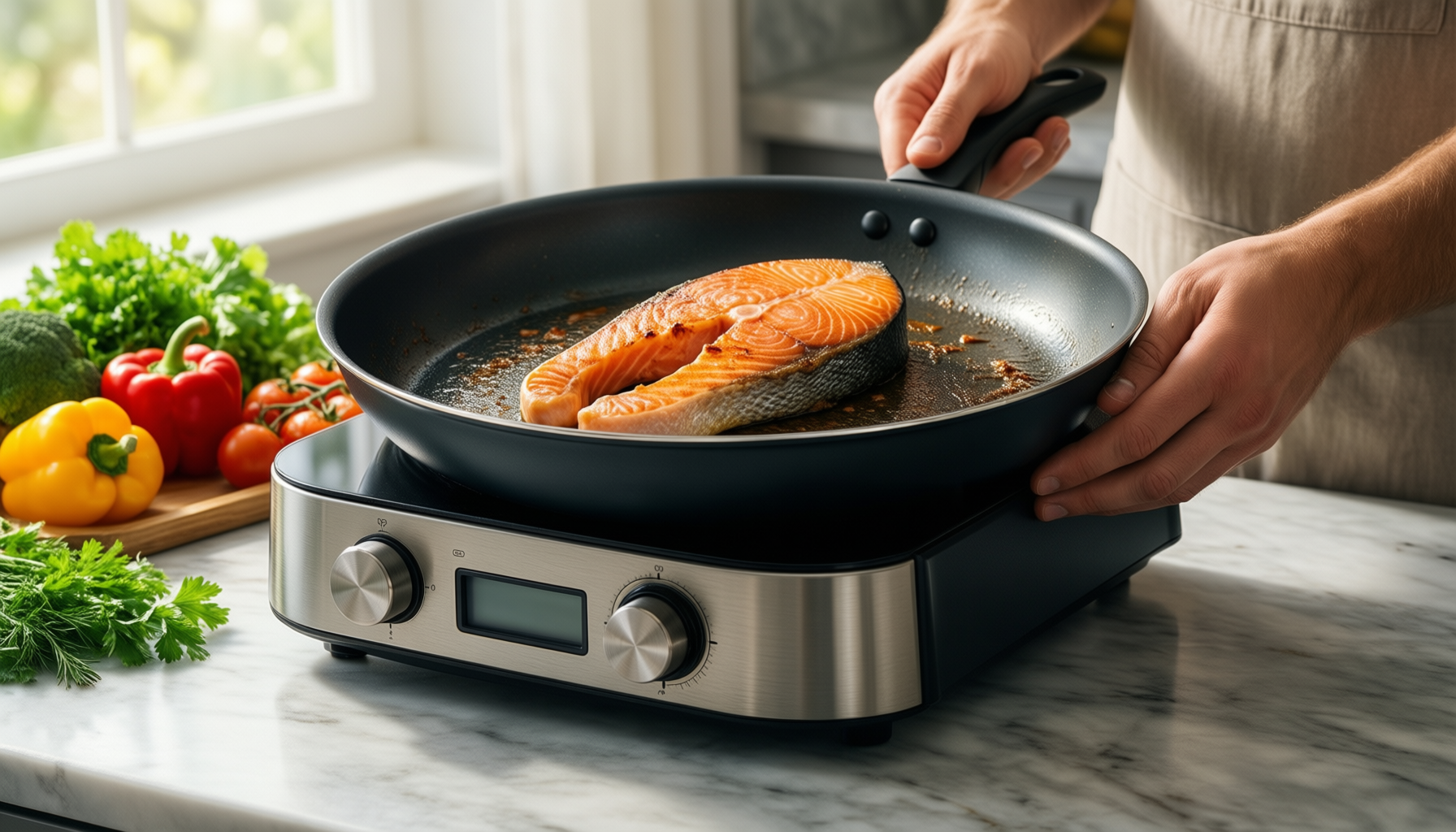 tramontina non-stick frying pan — lifestyle photo showing Tramontina Non-Stick Frying Pan in use