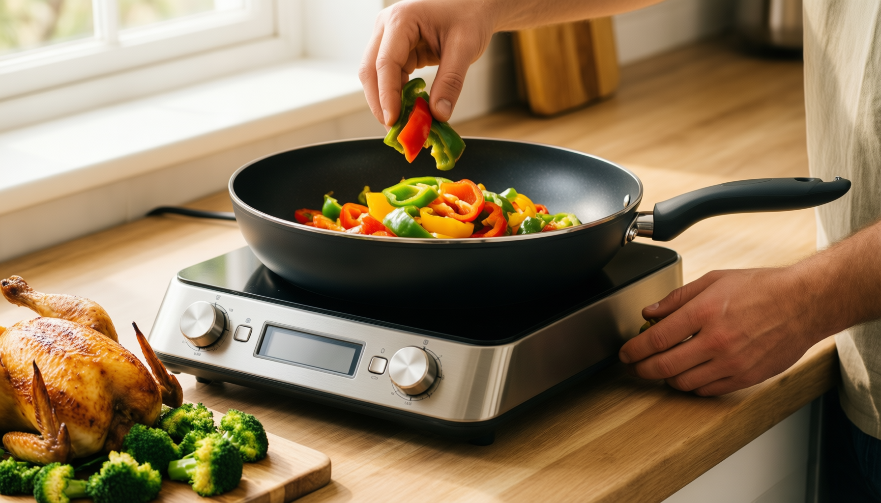 circulon a1 series frying pan uk — lifestyle photo showing Circulon A1 Series with in use